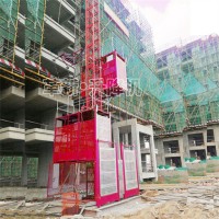 齿轮齿条垂直升降机盖房用物料提升机SC型外用施工电梯