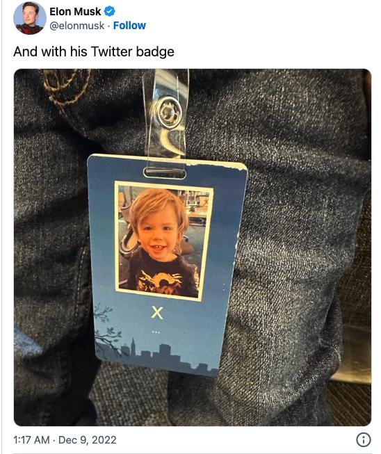 马斯克给2岁儿子发推特工牌_推牌去牌技巧_推牌9四张牌配牌技巧