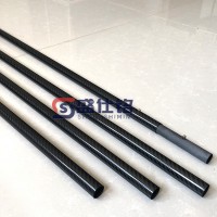 碳纤维卡扣式圆管碳纤维伸缩管 碳纤维延长器伸缩臂