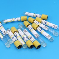 黄色管帽含促凝剂及分离胶PET材质真空采血管_抽血管