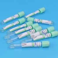 浅绿色管帽含肝素锂抗凝剂及分离胶PET材质真空采血管_抽血管