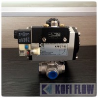 Q614F-16P 气动三通球阀 L型气动换向阀T型气动分流