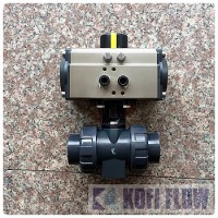 Q661F气动塑料球阀 UPVC 热熔型双由令活接式承插焊