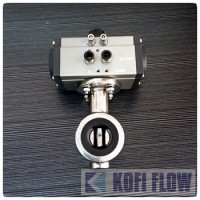 D671X-10P气动卫生级蝶阀 对夹式 304不锈钢体