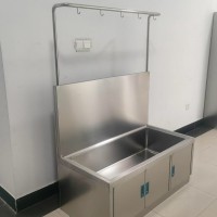 不锈钢制作污物拖把清洗池带挂钩