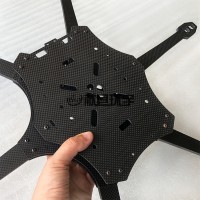 碳纤维无人机机架配件 一体成型六轴机臂 轻量化高强度碳板
